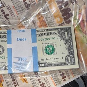 BEP 100 Star Note $1 bills. Brilliantly Uncirculated, Sequential,from Boston.